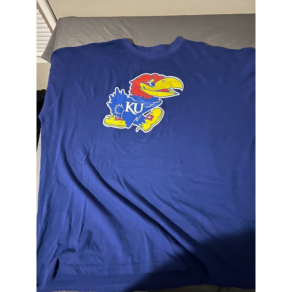 Profile Varsity Kansas Jayhawks KU T-Shirt Mens XLT Blue NCAA Big Jay Mascot